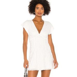 House of Harlow 1960 x REVOLVE Charleigh Embroidered Lace Mini Dress White XS